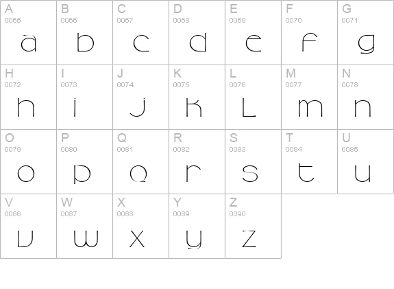 CamelliaDEE uppercase A-Z preview