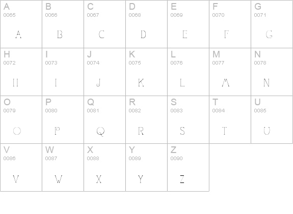 Camelot DeNada uppercase A-Z preview
