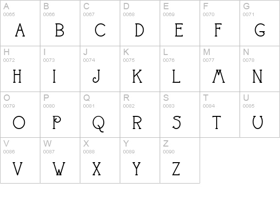 Camelot MF Bold uppercase A-Z preview