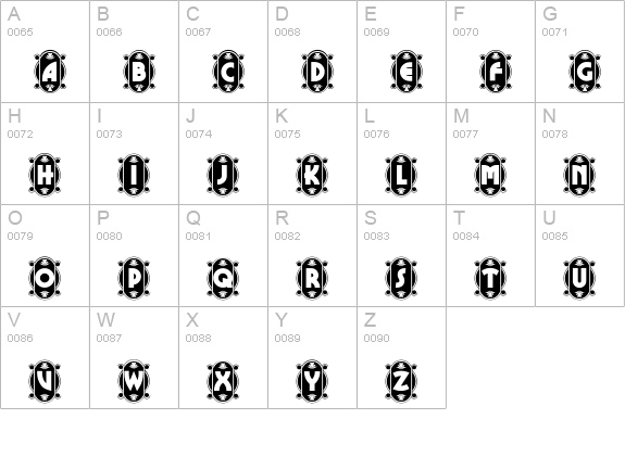Cameo Appearance NF uppercase A-Z preview