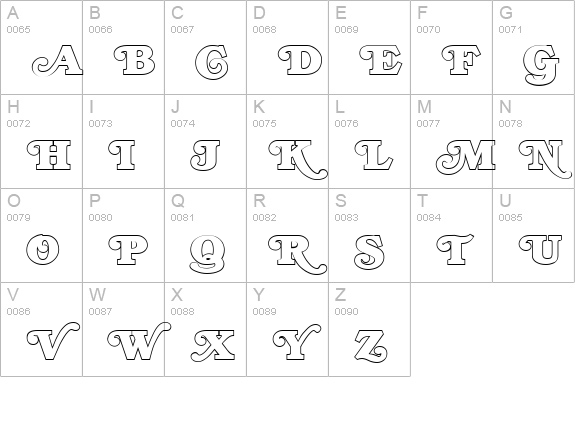 CamillaOpen uppercase A-Z preview