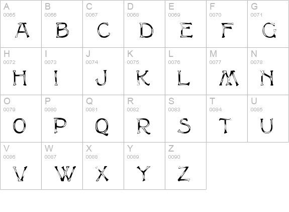 CammyCapsDisplay uppercase A-Z preview