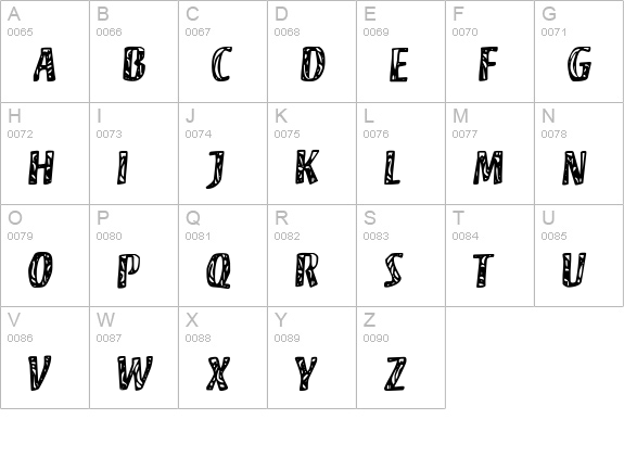 Camouflage uppercase A-Z preview