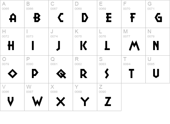 Camp Granada NF uppercase A-Z preview