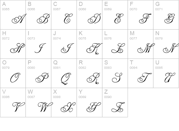 Campaign uppercase A-Z preview