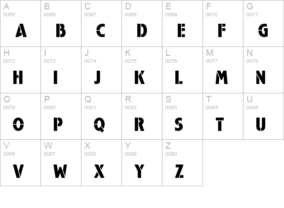 CampaignICG uppercase A-Z preview