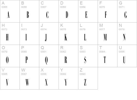 Campanile uppercase A-Z preview