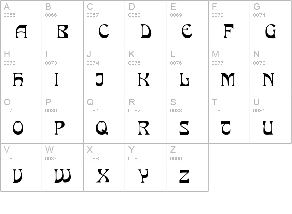 Campbell uppercase A-Z preview