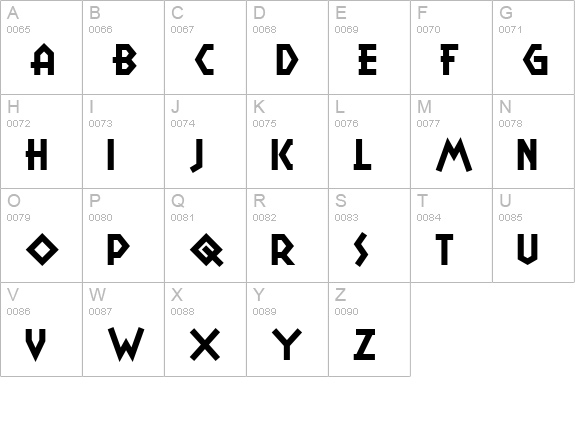 CampGranadaNF uppercase A-Z preview