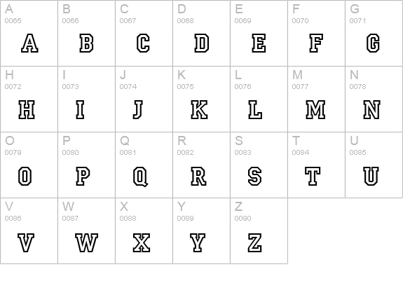 Campus MN uppercase A-Z preview