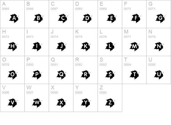 Canadian Autumn uppercase A-Z preview