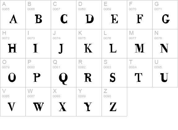 CanadianPhotographer uppercase A-Z preview