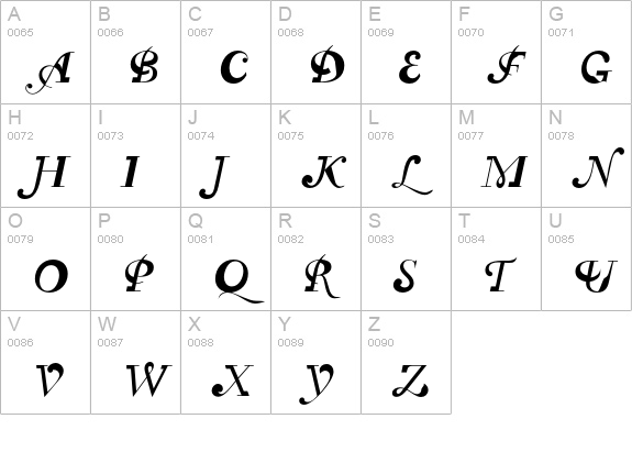 CanadianPhotographer-Script uppercase A-Z preview