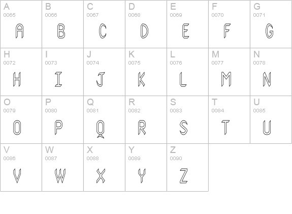 CanaithHC uppercase A-Z preview