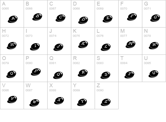 Candy Bits uppercase A-Z preview