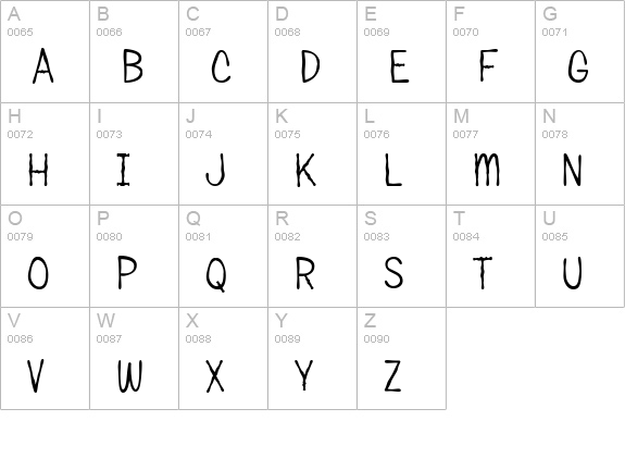 Candy Buzz BTN uppercase A-Z preview