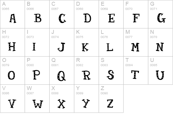 Candy Randy uppercase A-Z preview
