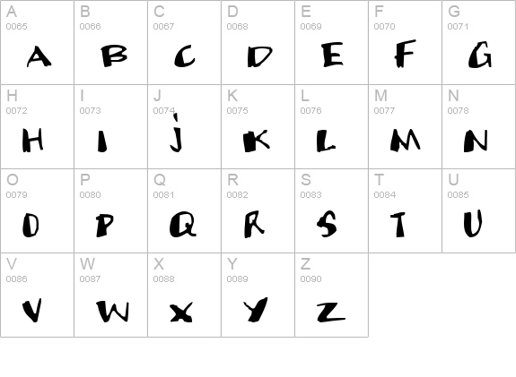 Candy Sniper uppercase A-Z preview