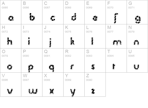 Candylicious uppercase A-Z preview