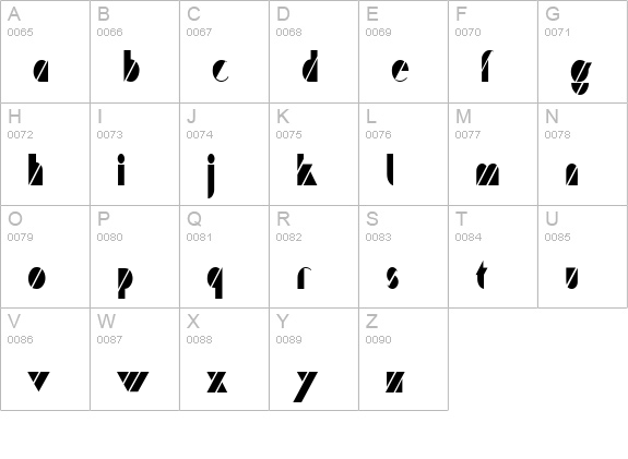 Cane-Condensed Normal uppercase A-Z preview