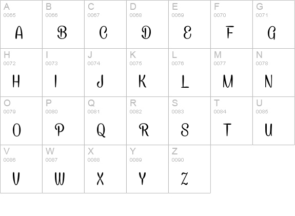 Caneletter Sans Personal Use uppercase A-Z preview