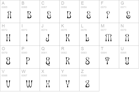 Canobis uppercase A-Z preview