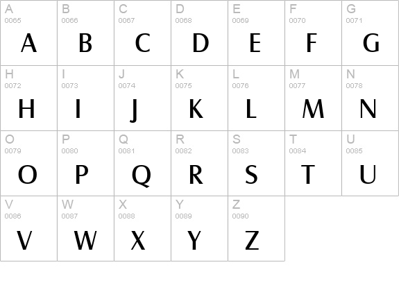 Canossa-Book uppercase A-Z preview