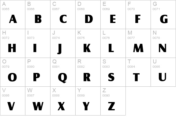 Canossa-Ultra-Regular uppercase A-Z preview
