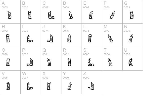 CANS uppercase A-Z preview