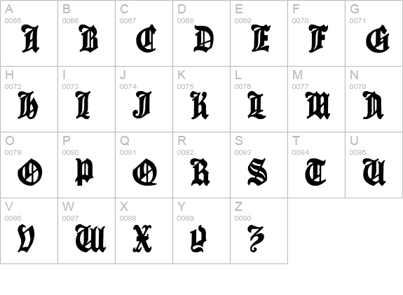 Cantebriggia uppercase A-Z preview