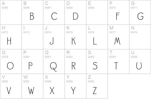 CanterburyOldStyle uppercase A-Z preview