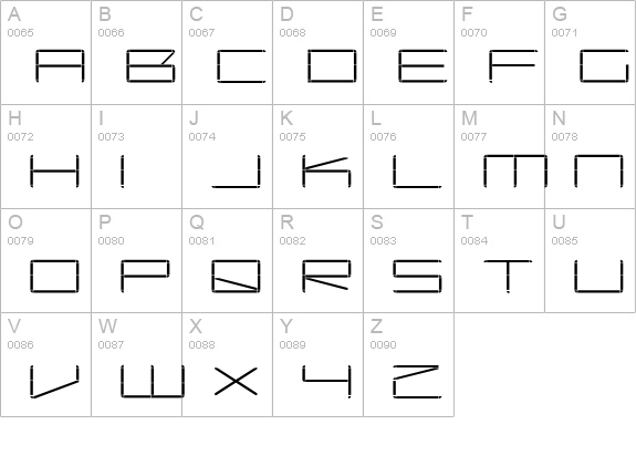 Capacitor regular uppercase A-Z preview