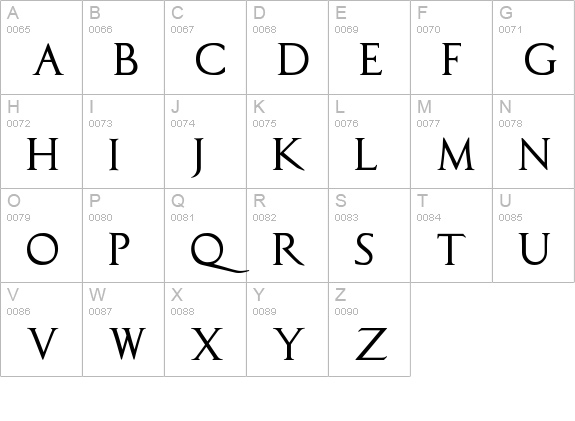 CapitalisTypOasisMedium uppercase A-Z preview