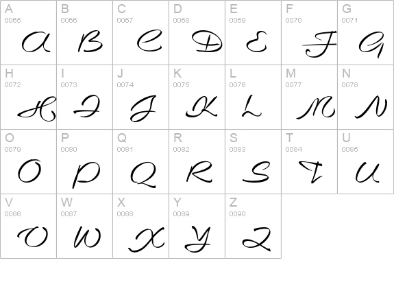 Caprice  uppercase A-Z preview