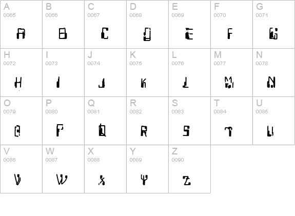 Capricorn38 uppercase A-Z preview