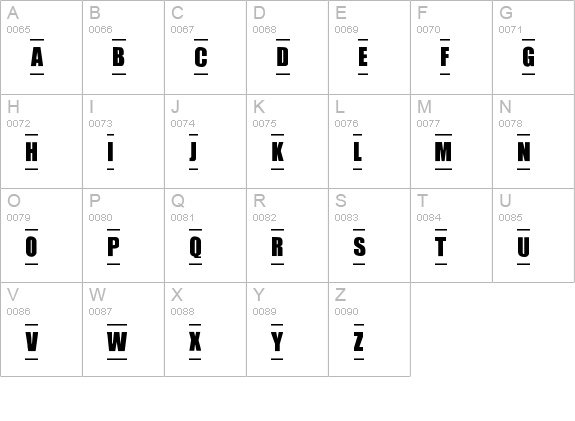 Capsle uppercase A-Z preview