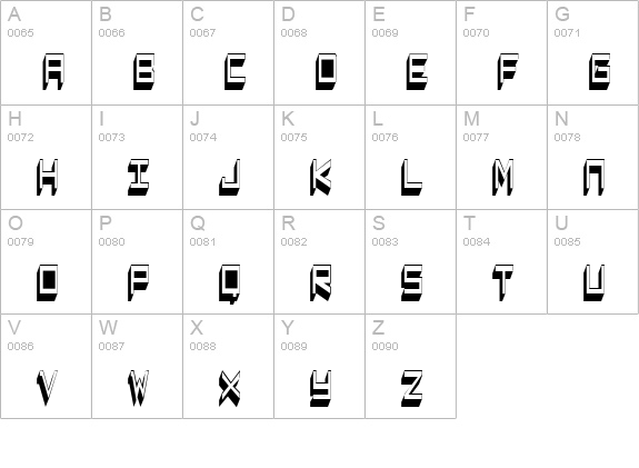Captain Lethargic uppercase A-Z preview
