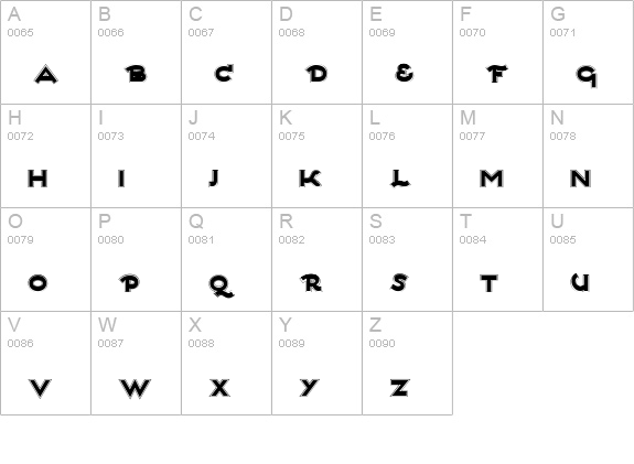 Captain Swabby NF uppercase A-Z preview