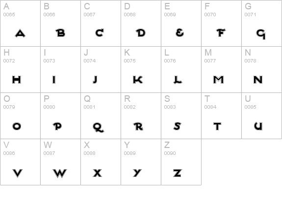 CaptainSwabby uppercase A-Z preview