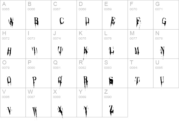 Caracura uppercase A-Z preview