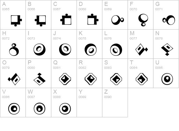 Caravan LH Four uppercase A-Z preview