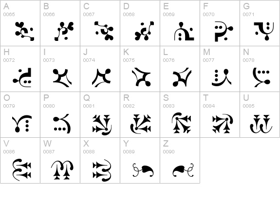 Caravan LH One uppercase A-Z preview