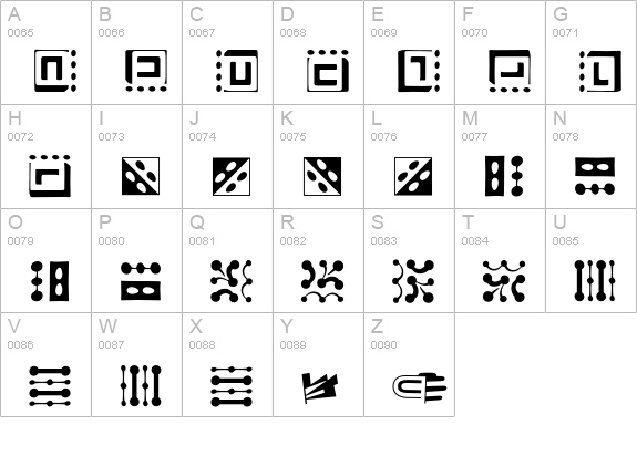 Caravan LH Three uppercase A-Z preview