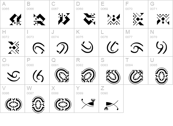 Caravan LH Two uppercase A-Z preview