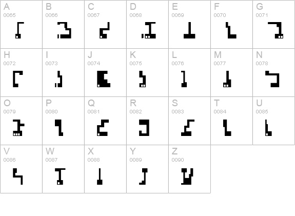 Cardassian - StarTrek canon based uppercase A-Z preview
