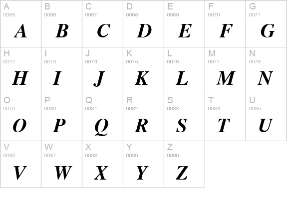 Cardiff Bold Italic uppercase A-Z preview