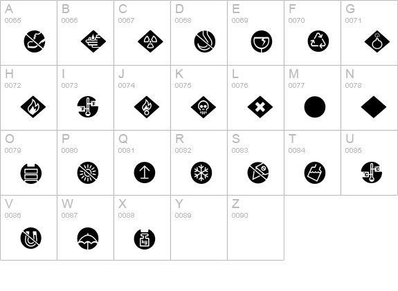 CarePack uppercase A-Z preview
