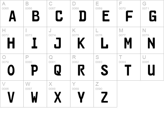 Cargo Two SF uppercase A-Z preview