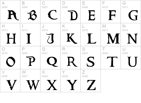 Caribbean Regular uppercase A-Z preview