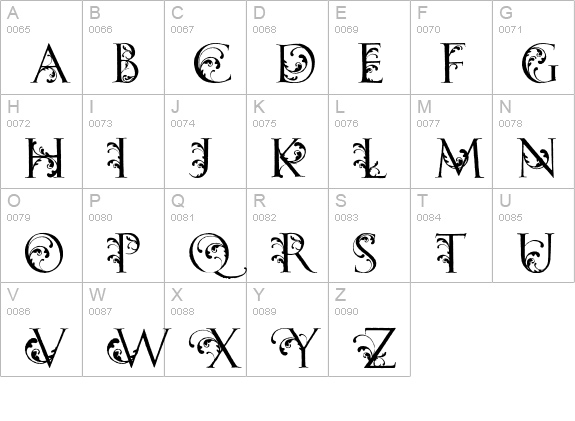 CARIBBEAN TOOL uppercase A-Z preview